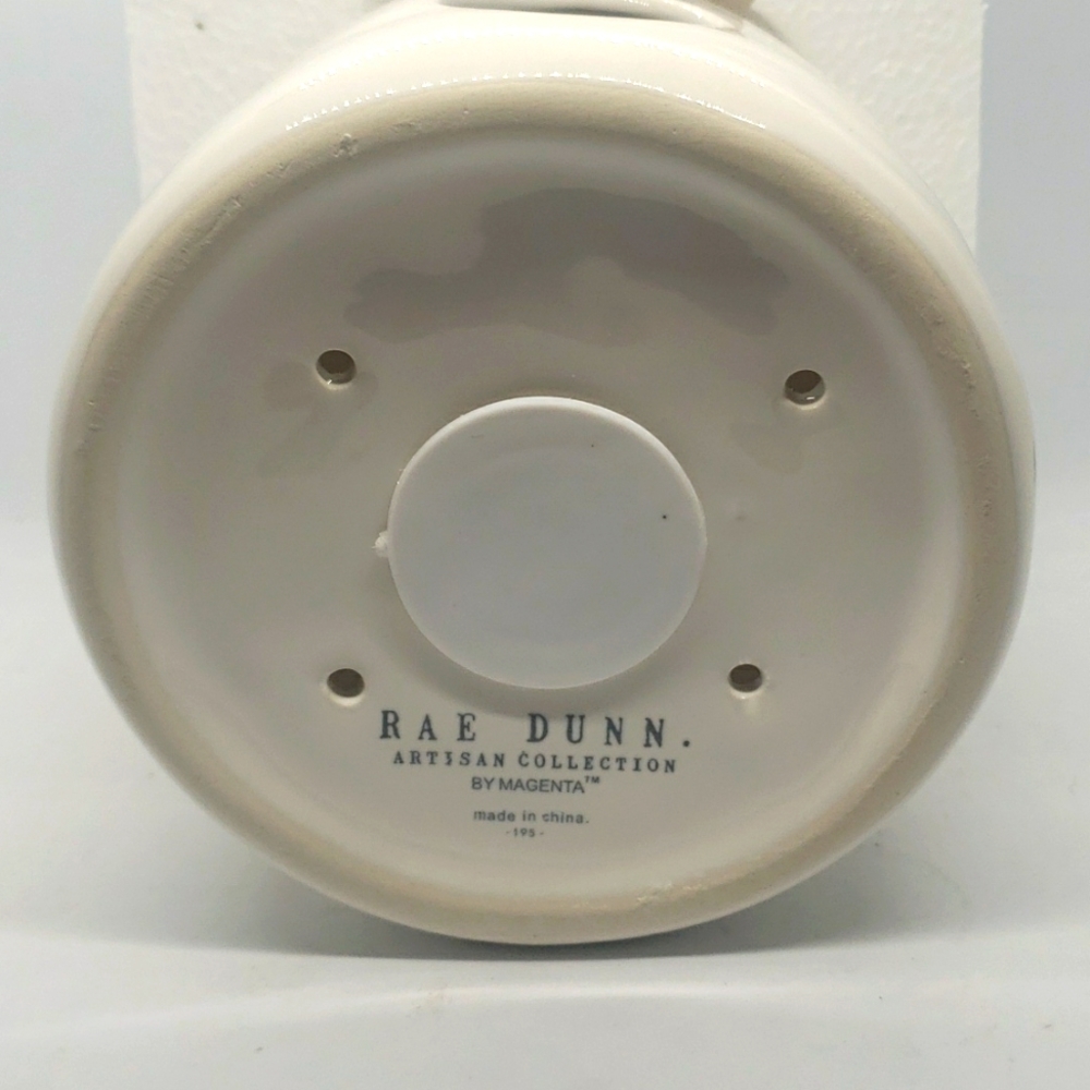Rae Dunn Queen Bee Hive Birdhouse Ivory / Cream with Gingham Bow BNIB - Picture 6 of 6